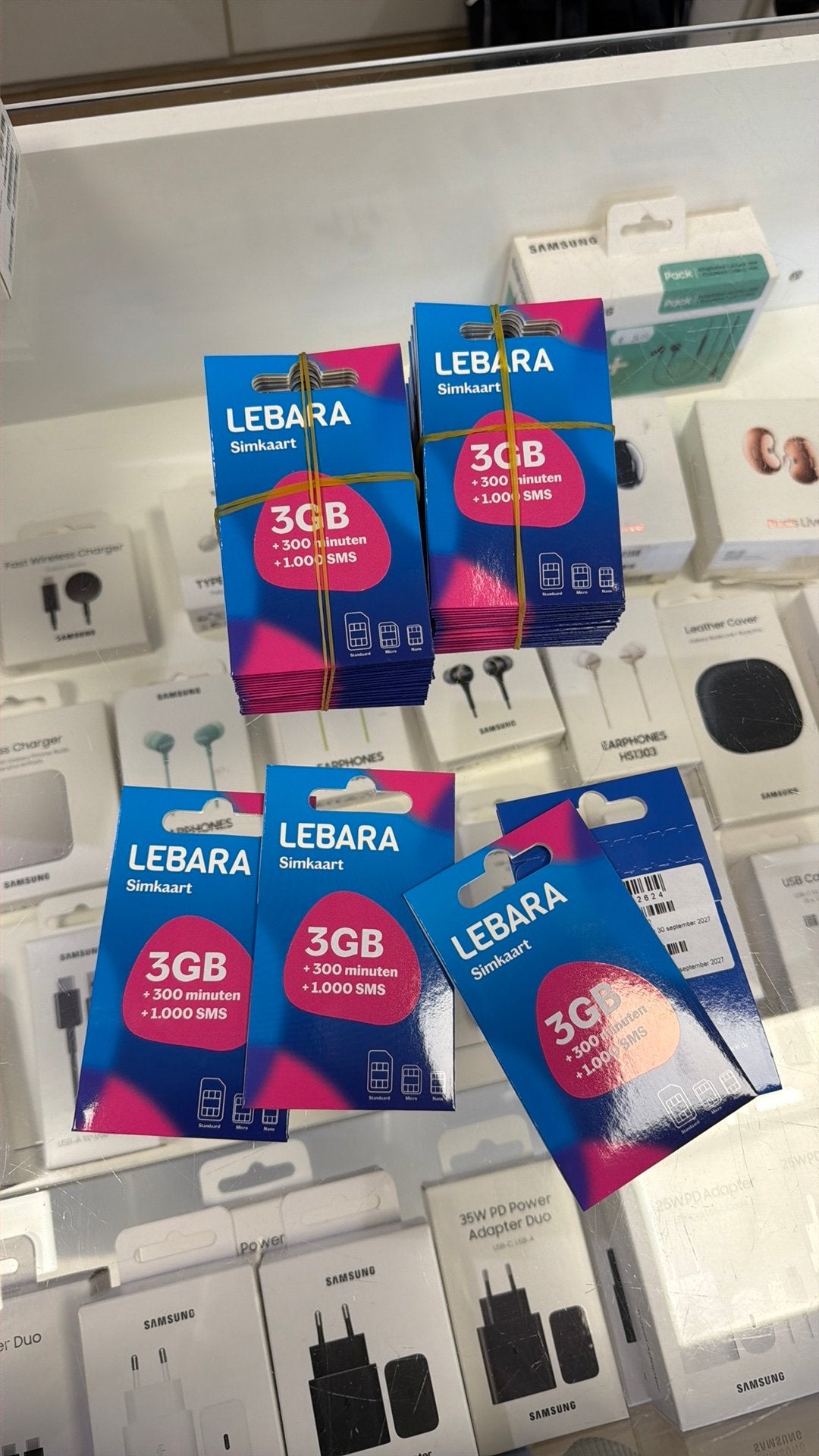 Partij Lebara Prepaid simkaarten incl 3GB, Ophalen, Nieuw, Overige providers
