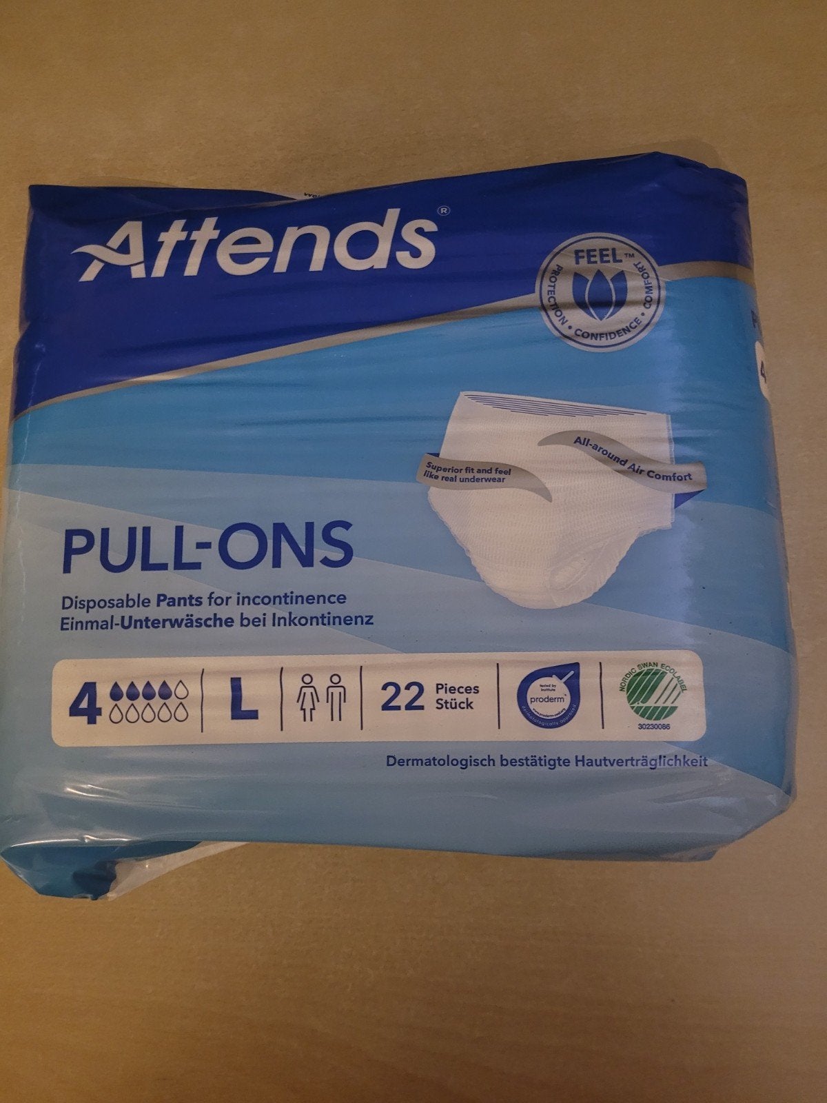 Attends Pull-Ons broekjes
Maat L 4 druppels.
Attends Pull-On, Ophalen, Nieuw
