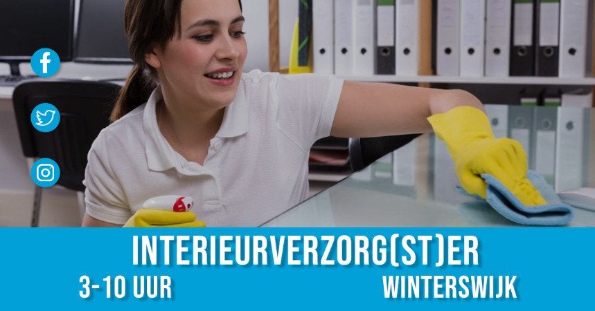 Interieurverzorg(st)er Winterswijk, Tot en met 24 uur, LBO / VMBO, Freelance of Uitzendbasis, Geschikt als bijbaan
