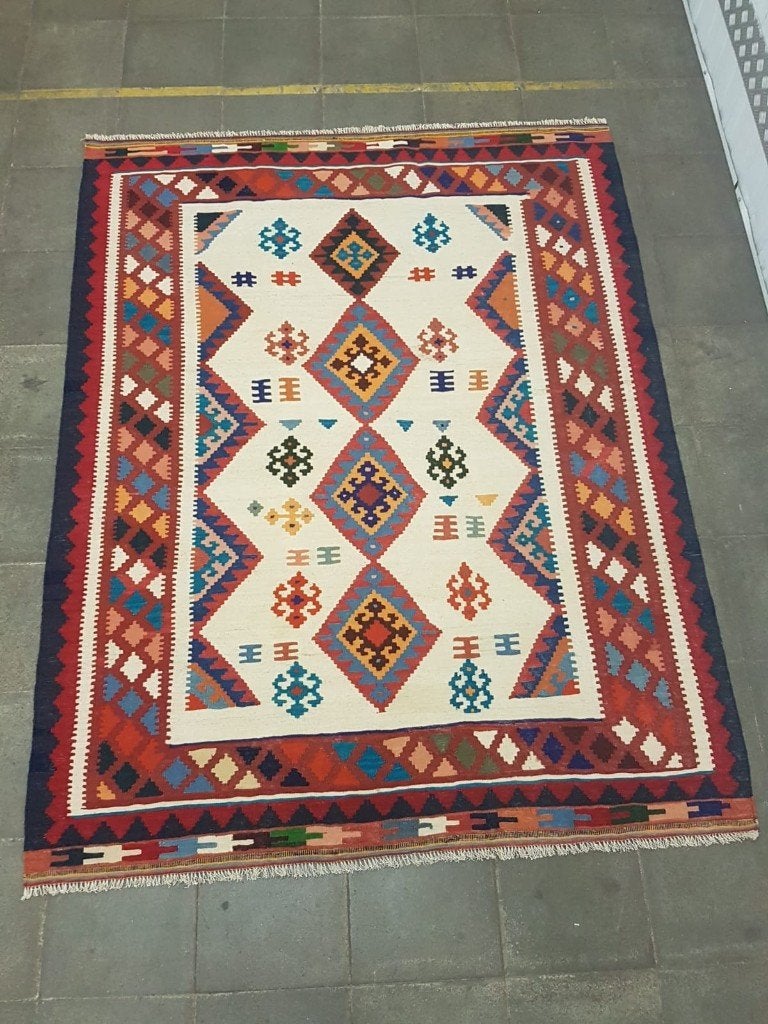 Kashkay kelim 201 x 155/kleden/Perzisch tapijt/Oosters/Loper