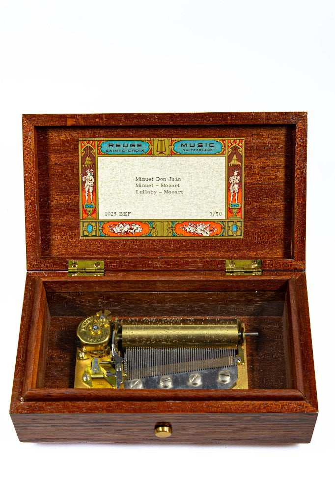 Muziekdoos speeldoos Reuge 3.50 Mozart, Ophalen of Verzenden