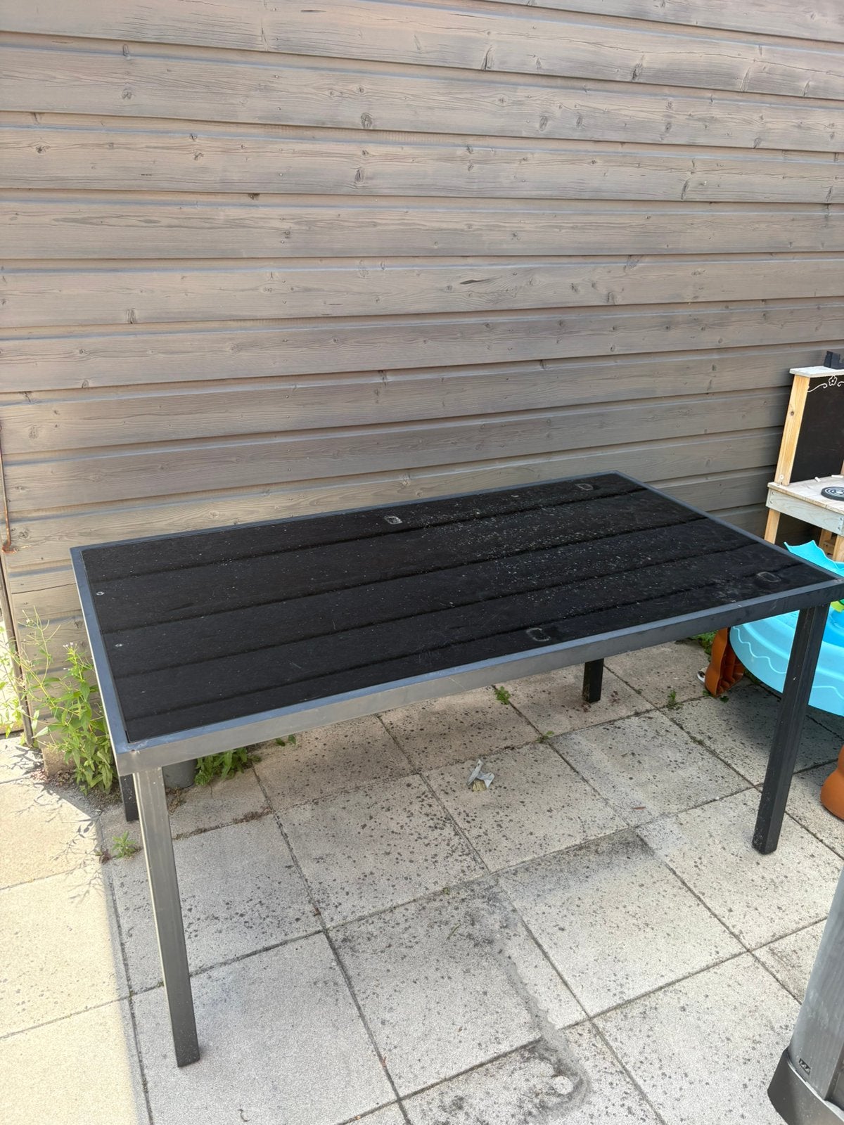 Tuintafel gratis grijs antraciet, Tuin en Terras, Tuintafels, Ophalen, Gebruikt, Rechthoekig
