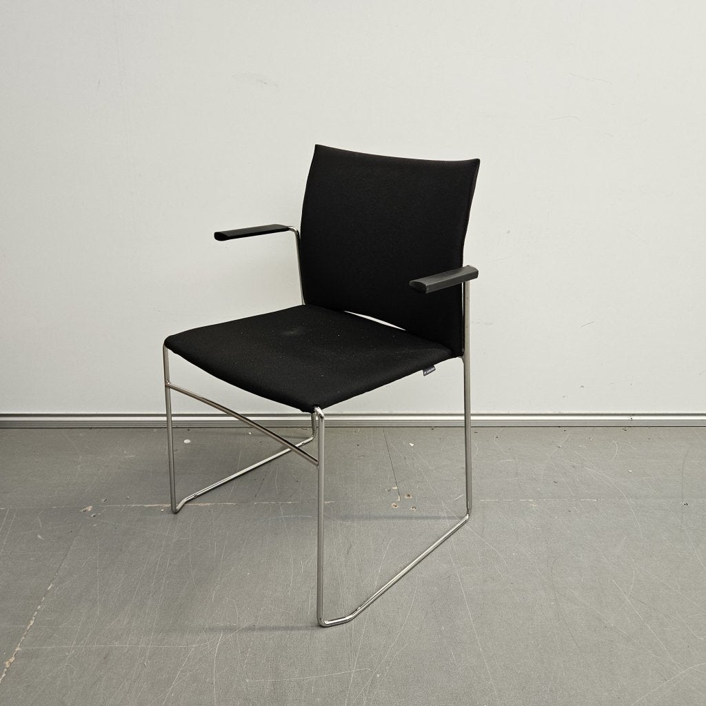 FP Collection design stoel - zwarte stof (licht verkleurd), Niet ingevuld, Gebruikt, Niet ingevuld, Niet ingevuld