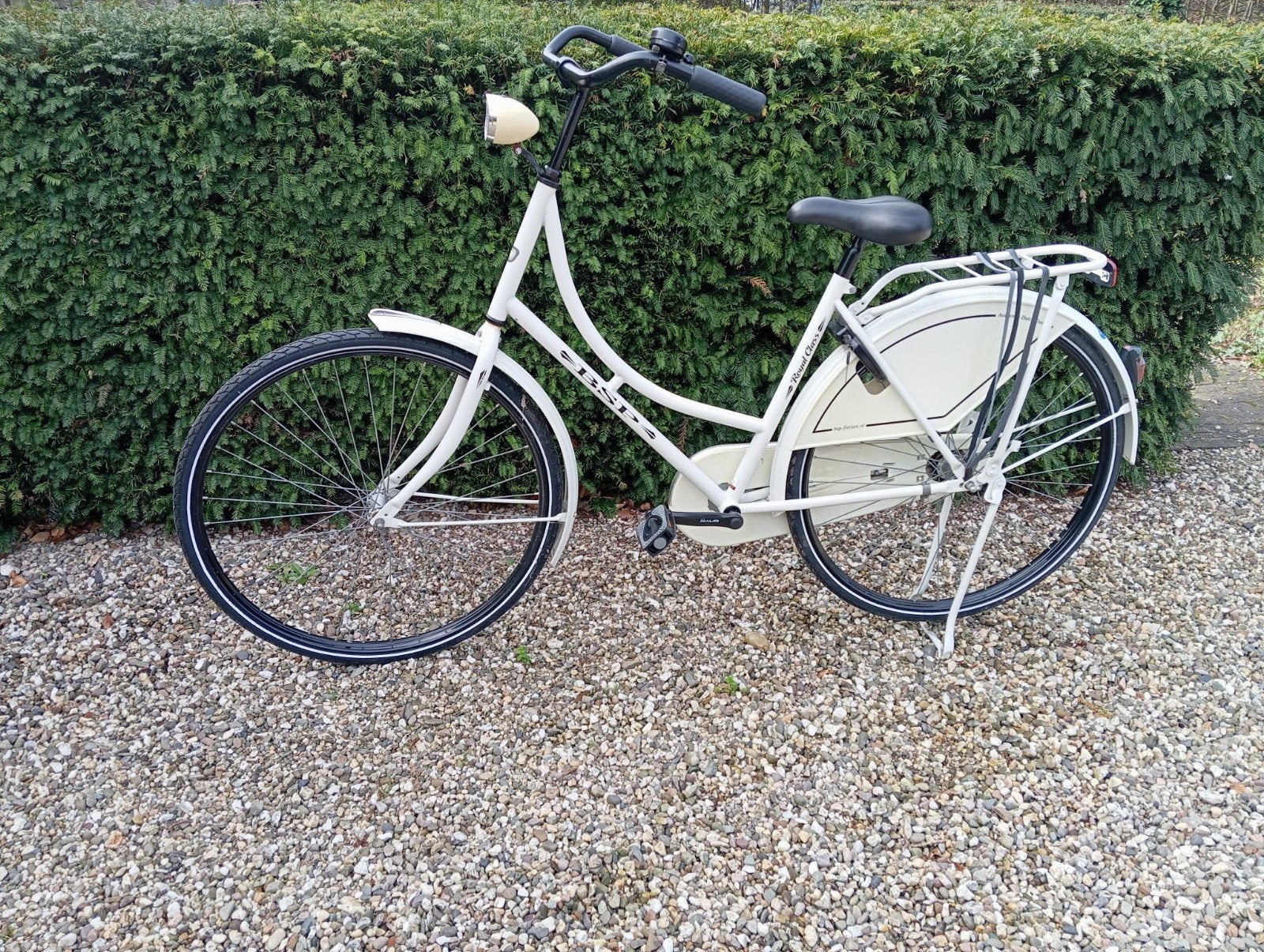 Omafiets Damesfiets - Crème Wit - Zo goed als nieuw, Terugtraprem, Zo goed als nieuw, 50 tot 53 cm, Ophalen