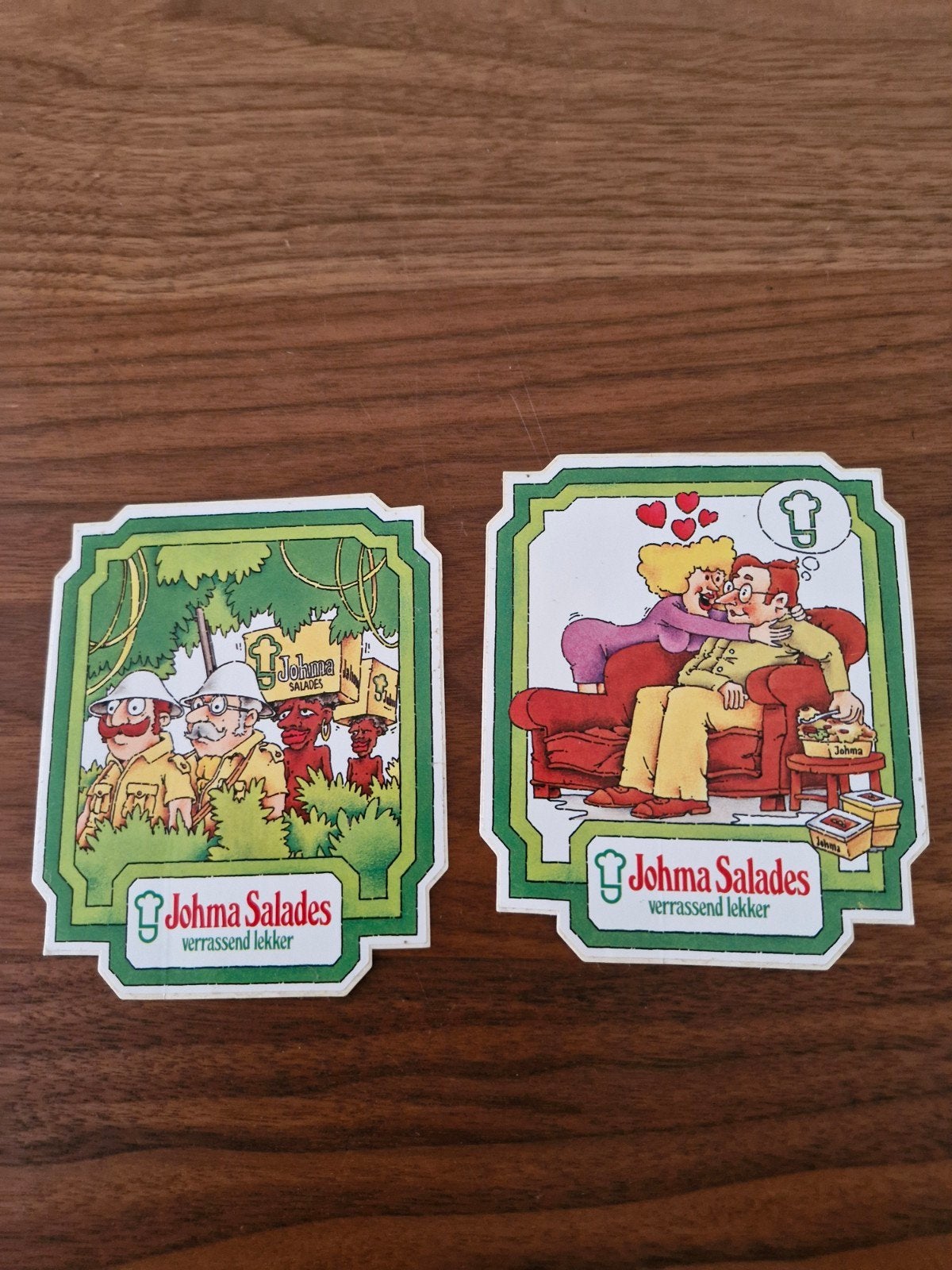 473 Vintage Johma Salades Stickers - Verrassend Lekker, Ophalen of Verzenden, Zo goed als nieuw, Overige typen