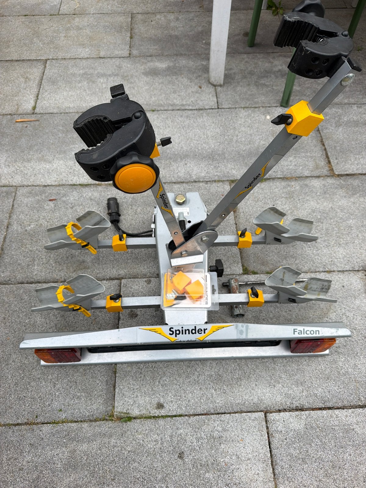 Spinder Falcon trekhaak fietsendrager voor 2 fietsen, Ophalen, Gebruikt, 2 fietsen, Trekhaakdrager