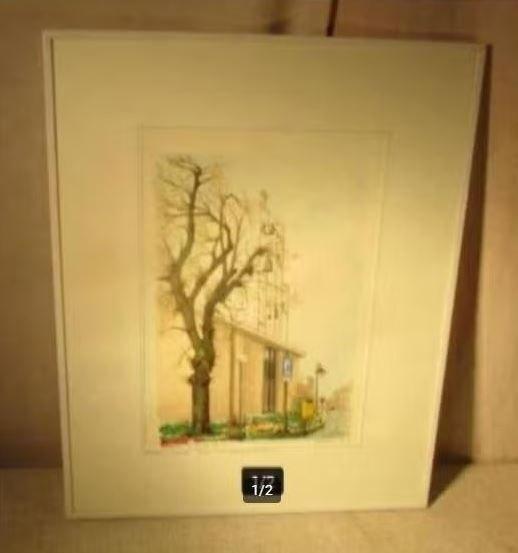 Mooi Aquarel 'St Katelijne Waver' - Paul Goossens, Antiek en Kunst, Ophalen of Verzenden