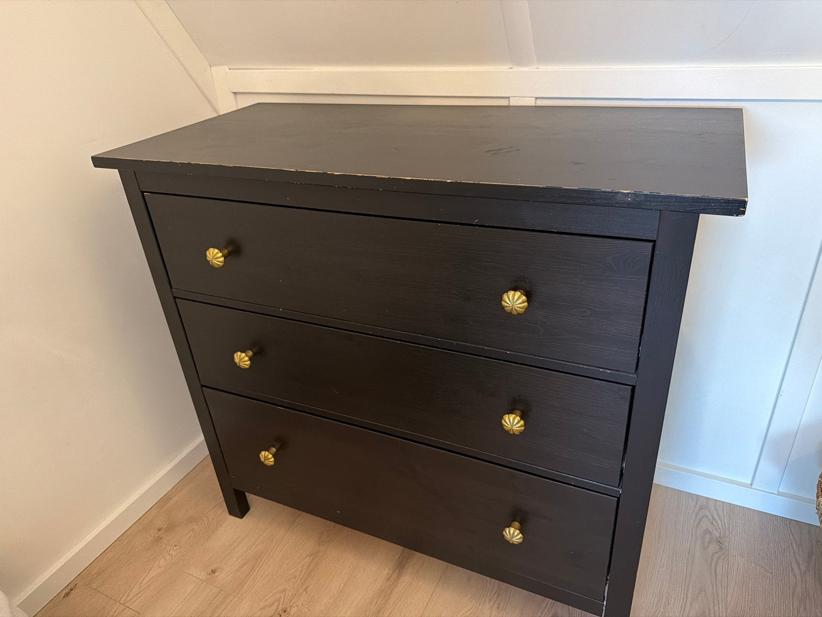 IKEA Hemnes Ladekast Zwart/Donkerbruin 108x96, Ophalen, Gebruikt, 100 tot 150 cm, 3 of 4 laden
