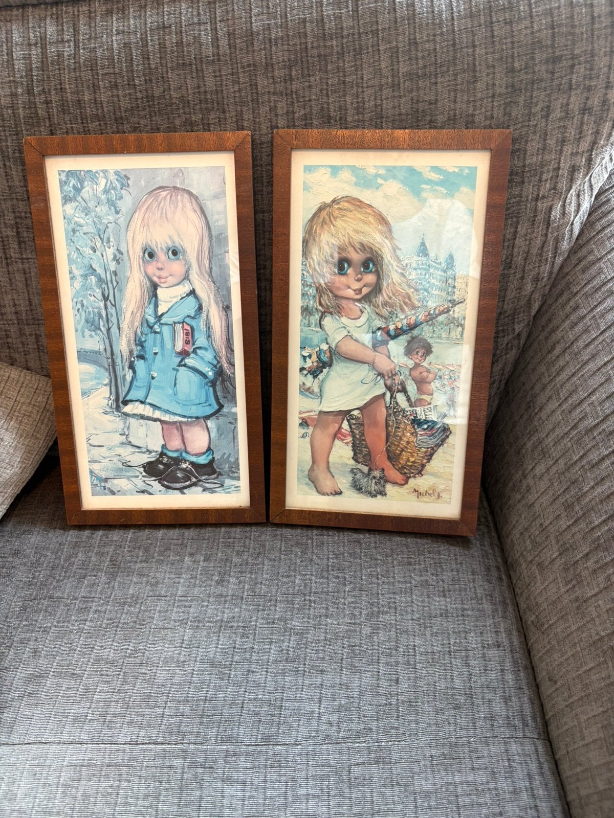 Vintage Big Eyes kinderen print, Ophalen of Verzenden