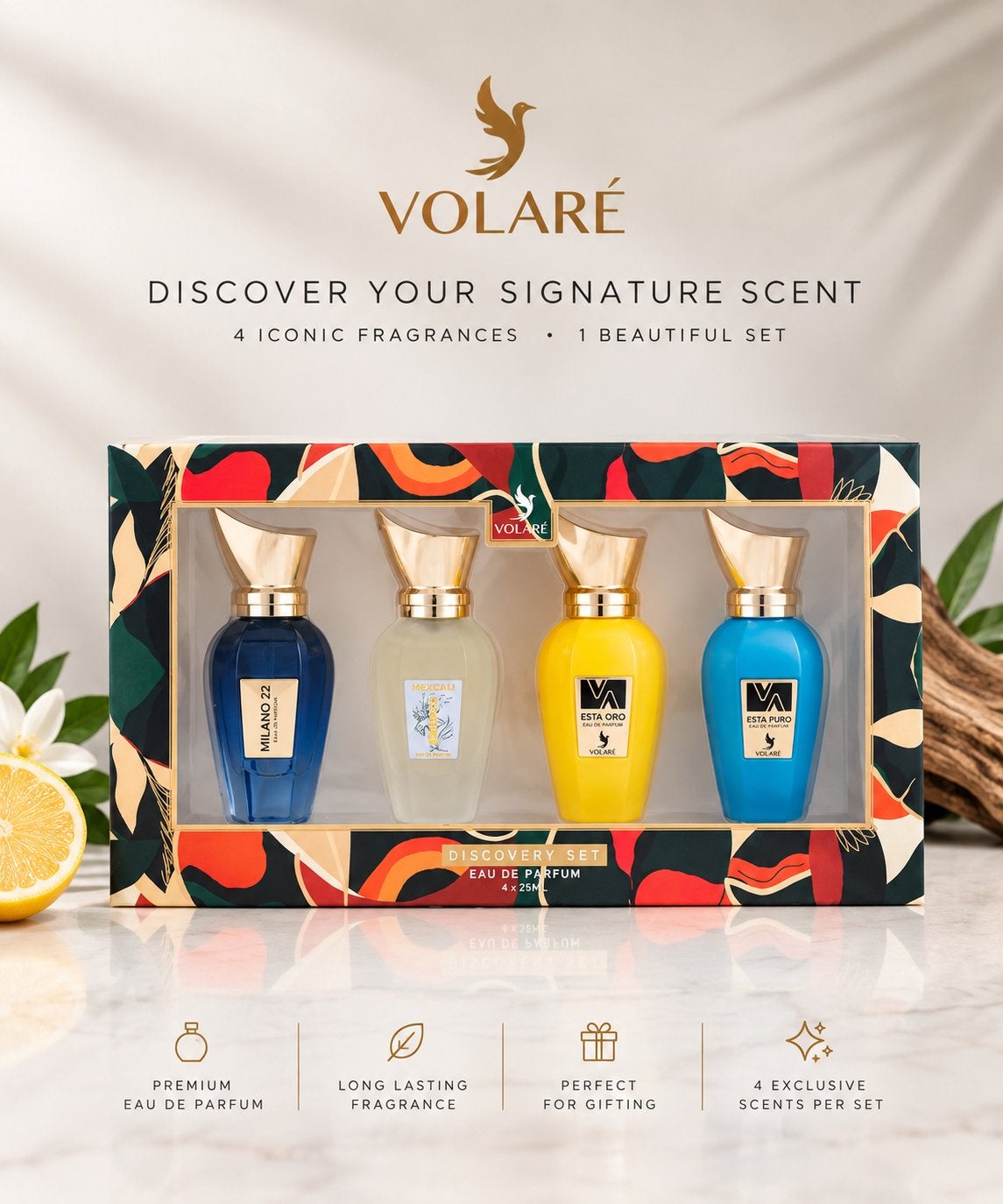 Volaré Discovery Set - 4 Premium Eau de Parfum, Ophalen of Verzenden, Nieuw