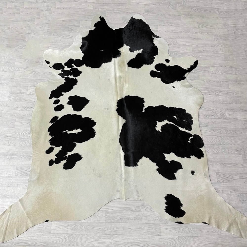 Koeienhuid zwart wit creme 255x245cm | Lederstore, Landelijk, modern, Scandinavisch, industrieel, 200 cm of meer, Zwart, Overige vormen