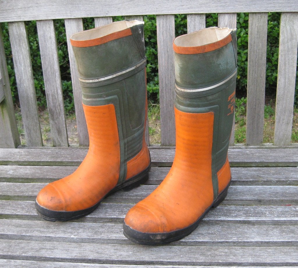 Stihl veiligheidslaarzen klasse 3 maat 45, Stihl, Gebruikt, Heren, Ophalen of Verzenden