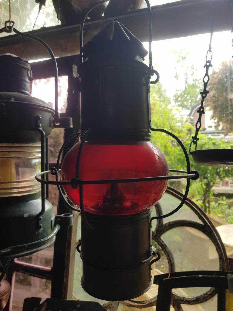 Koperen scheepslamp, Antiek en Kunst, Ophalen of Verzenden