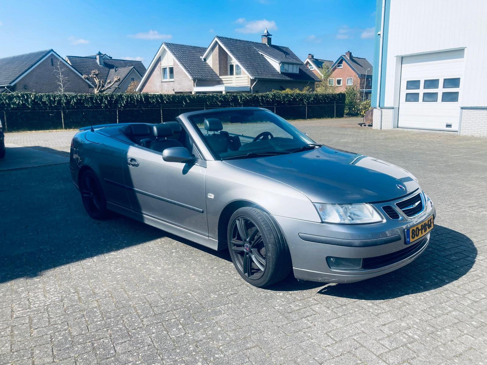 Saab 9-3 1.8 T 110KW Cabrio AUT 2005 Grijs, Auto's, 1998 cc, Zwart, 4 cilinders, Cabriolet