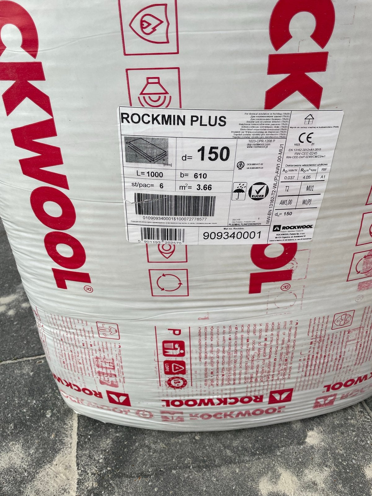 Rockwool Rockmin Plus isolatieplaten 150mm, Ophalen, 12 cm of meer, Nieuw, Steenwol