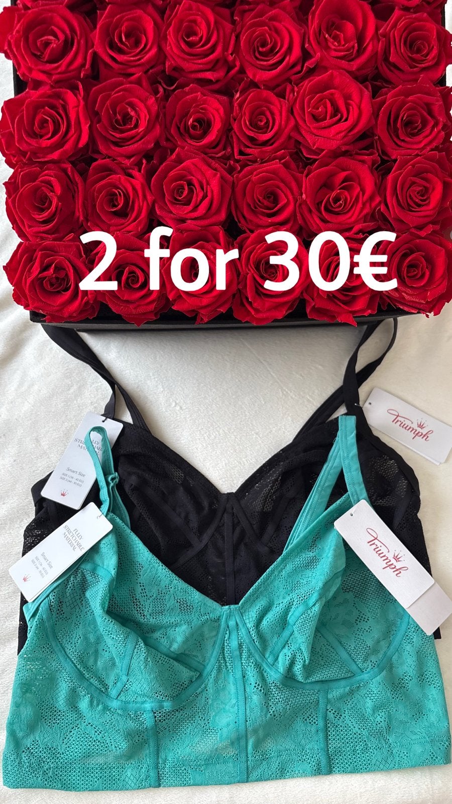 2x Triumph Smart Deco Bustier XL-3XL, Verzenden, Zwart, BH