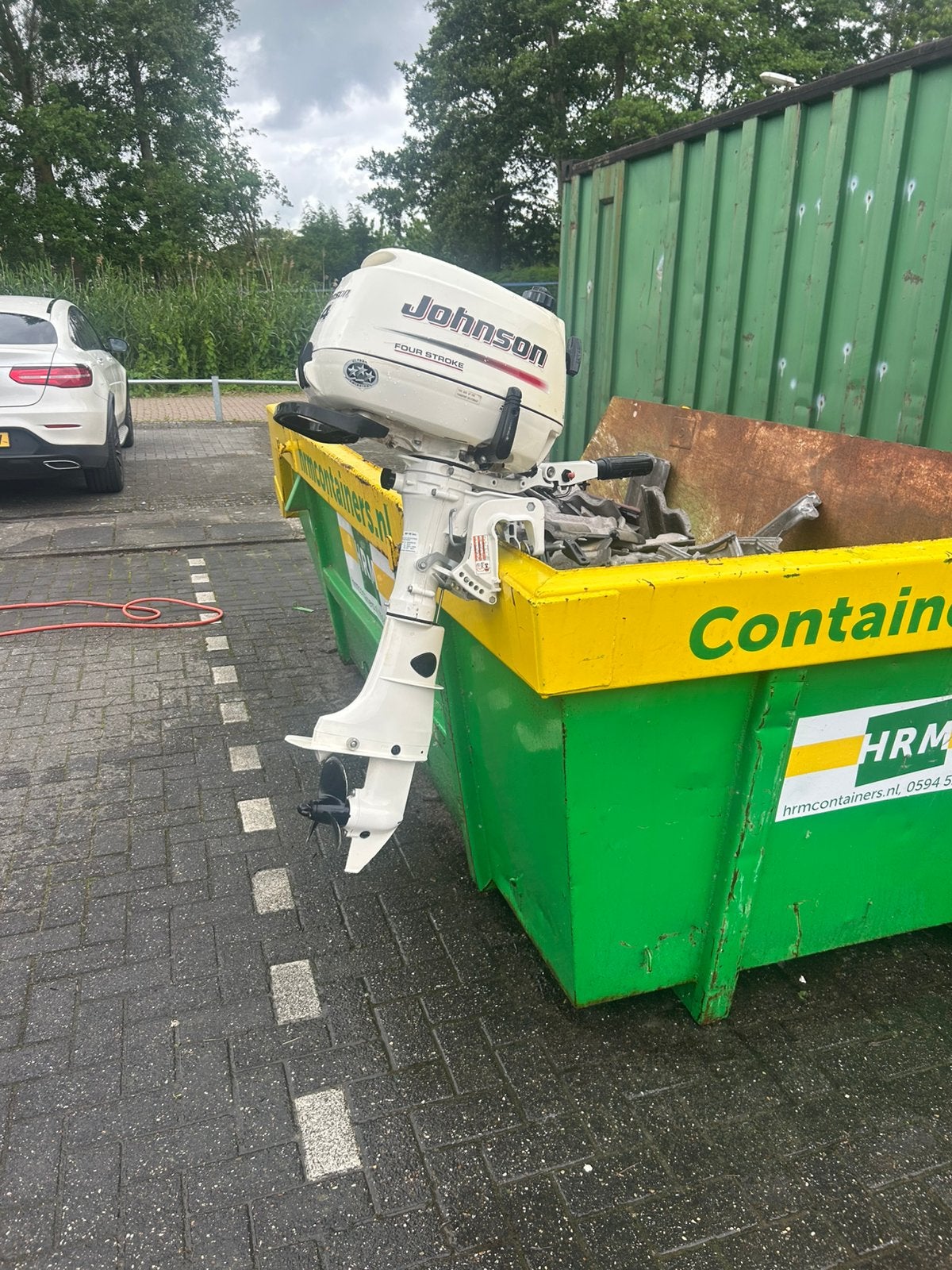 Johnson 4 pk 4-takt buitenboordmotor – nette staat, Ophalen, Minder dan 5 pk, Zo goed als nieuw, Buitenboordmotor