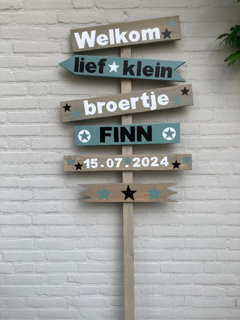 geboorte bord jongen, Ophalen of Verzenden, Nieuw, Geboortebord