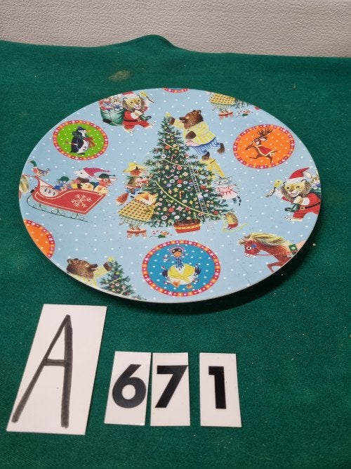 Decobord kerst rond kunststof , [a671], Diversen, Kerst, Ophalen of Verzenden, 'T Olde Gre-j, Info@toldegrej.nl, Endepoelstraat 20f Didam
