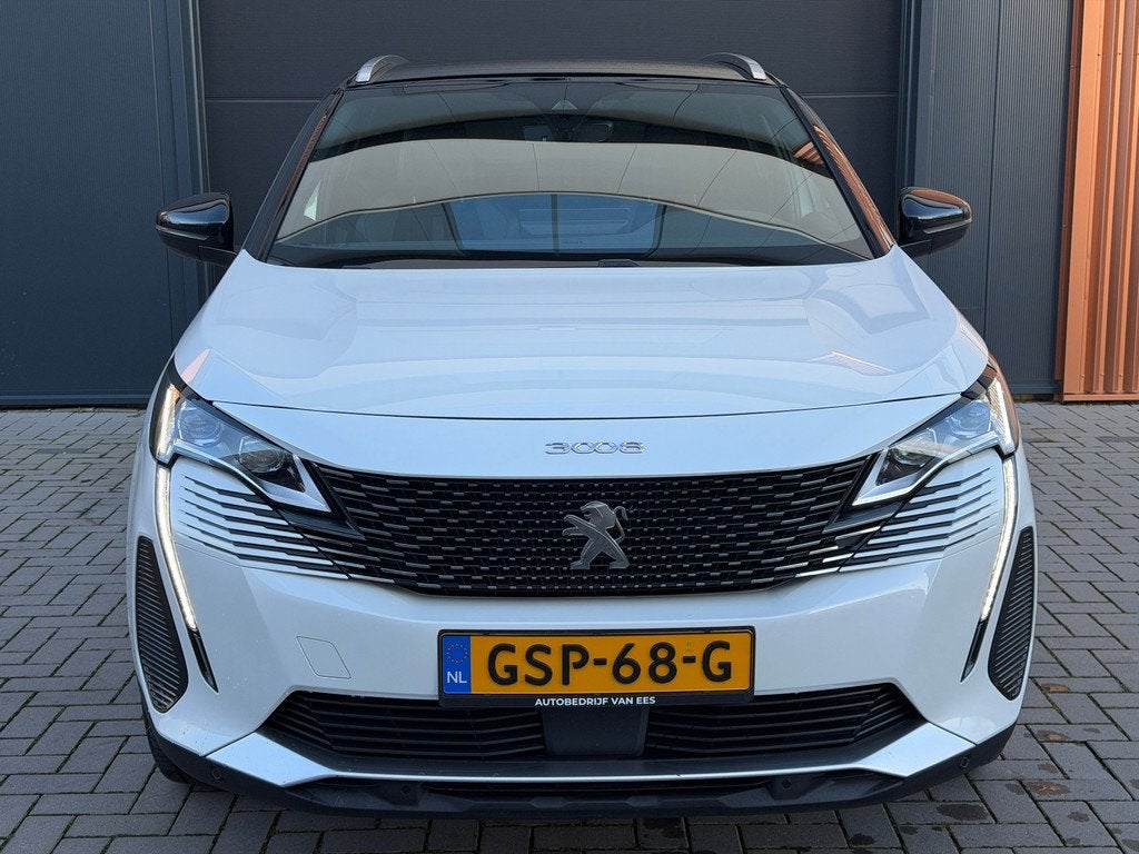 Peugeot 3008 1.2 PureTech GT |Automaat|360 graden camera|Key, Gebruikt, 1199 cc, Leder en Stof, Wit