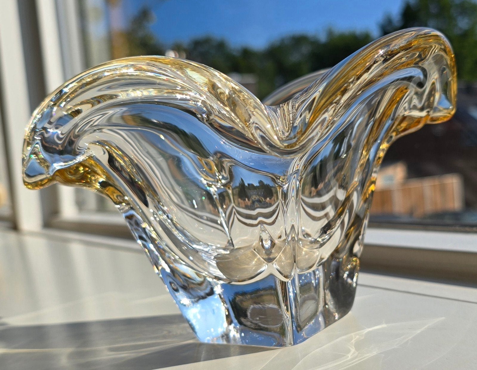 Egermann kunstglas schaal / vide poche – 60' 70's, Ophalen of Verzenden