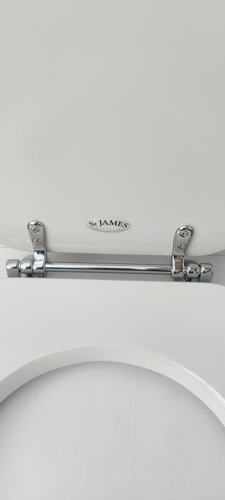 James toiletzitting voor klassiek Engels sanitair, nieuw, Ophalen of Verzenden, Nieuw, Chroom, Toilet