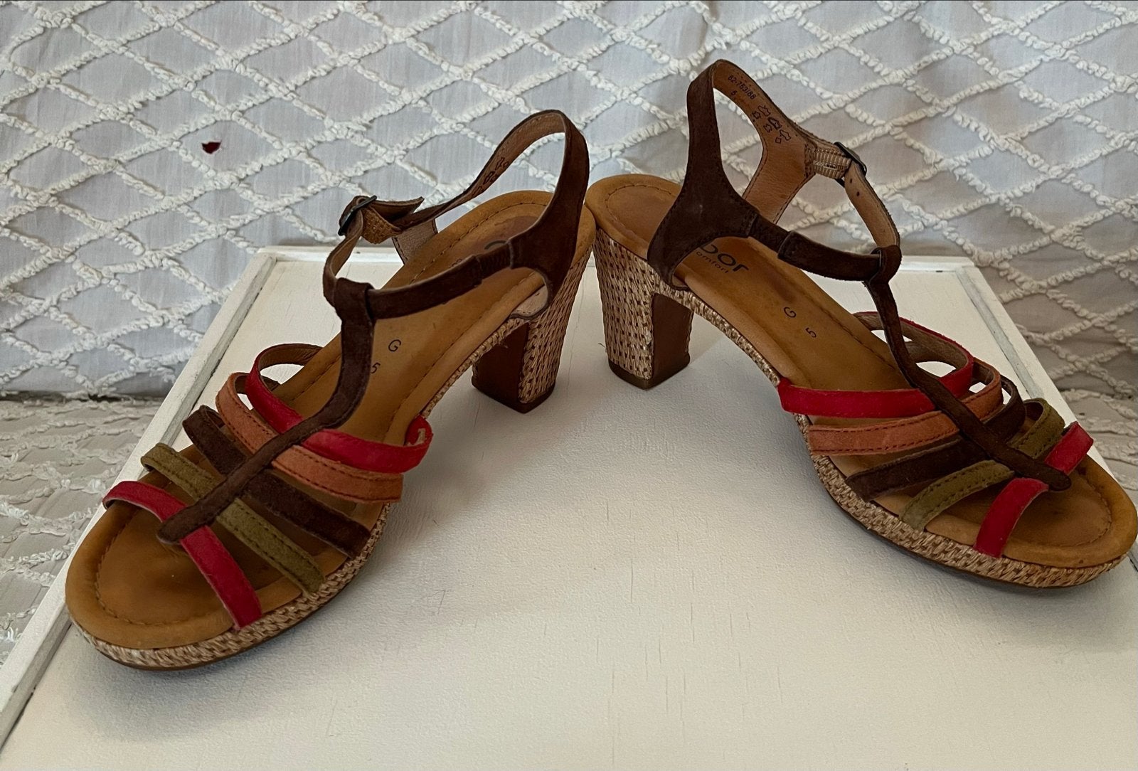 Gabor  Sandalen Breedtemaat G Maat 38, Kleding | Dames, Schoenen, Ophalen of Verzenden, Gedragen, Bruin, Sandalen of Muiltjes