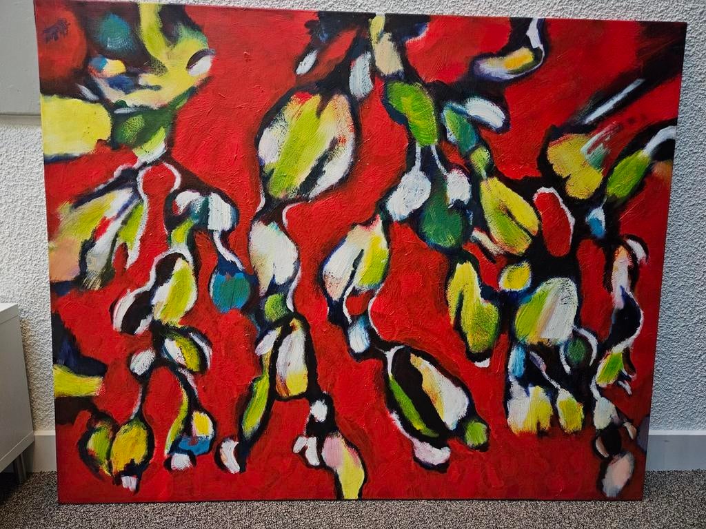 Abstract schilderij- Gevleugelde dans- Jaap Hettinga-120x150, Ophalen