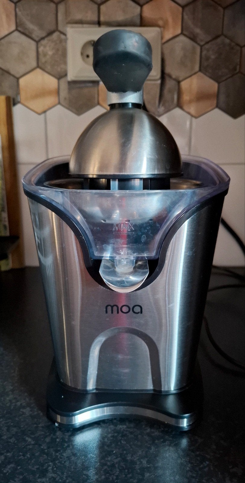 MOA RVS Citruspers, Ophalen of Verzenden, Gebruikt, Elektrisch, Citruspers