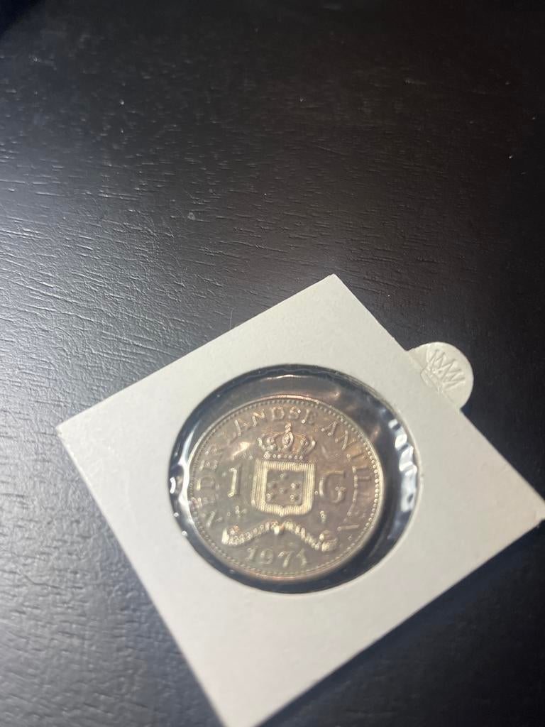 1 Gulden Nederlandse Antillen 1971 Juliana, Postzegels en Munten, Munten | Nederland, Ophalen of Verzenden, Koningin Juliana, 1 gulden