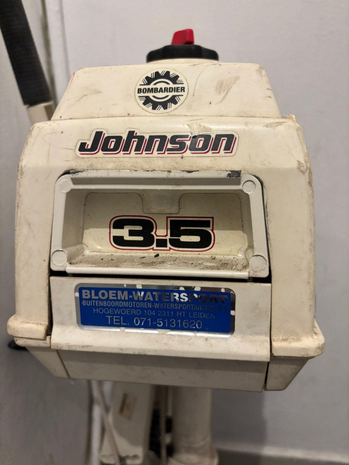 johnson 3,5 tweetakt buitenboordmoter, Ophalen, Gebruikt, Motor en Techniek, Zeilboot of Motorboot