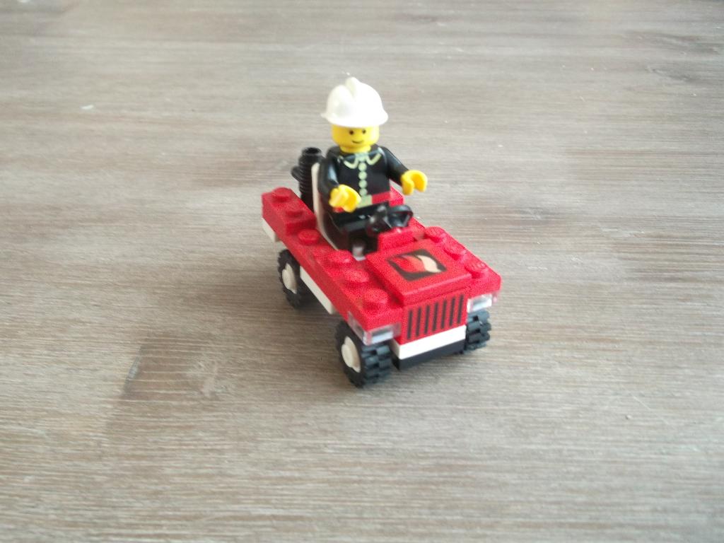 lego brandweer 6612 fire chief's car (1986), Ophalen of Verzenden, Gebruikt, Complete set, Lego