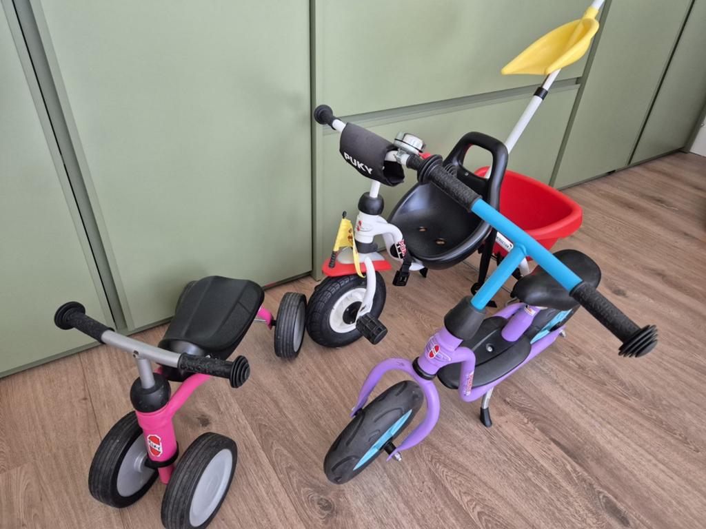 Set van eerste Puky fietsjes, Ophalen