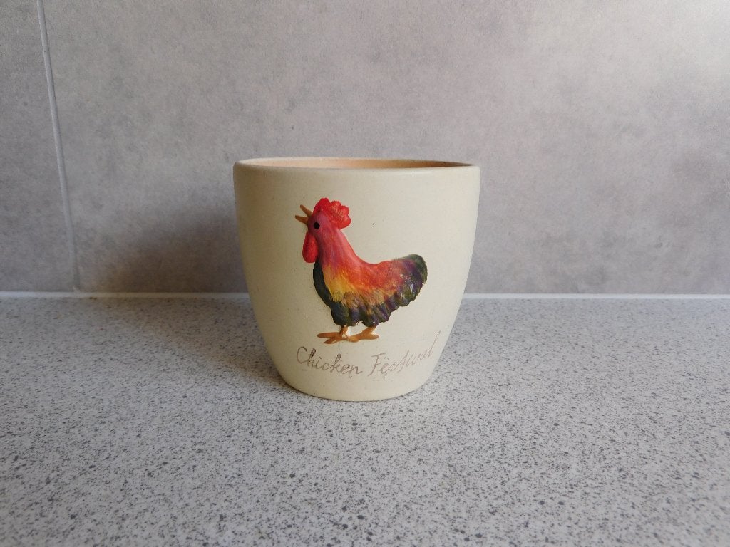 Pot 9x9 cm. Chicken Festival JET by ter Steege, Overige typen, Ophalen of Verzenden, Zo goed als nieuw, Overige stijlen