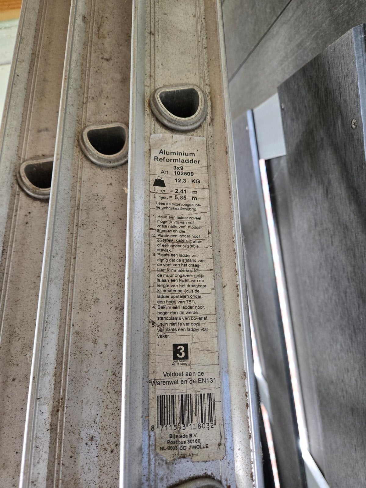 Aluminium Reformladder 3x9 - Max. 5,85 m, Ophalen