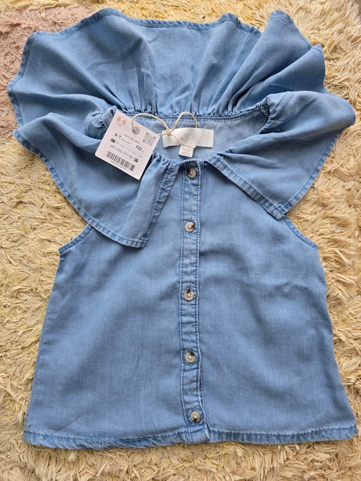 Zara denim blouse Nieuw, Kinderen en Baby's, Kinderkleding | Maat 122, Meisje, Overhemd of Blouse, Nieuw, Ophalen of Verzenden