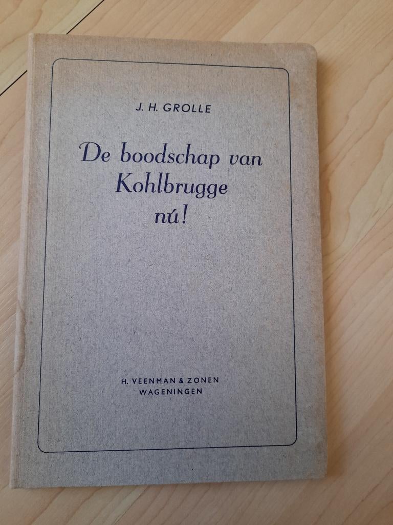 DE BOODSCHAP VAN KOHLBRUGGE NU! JH Grolle, Ophalen of Verzenden, Gelezen