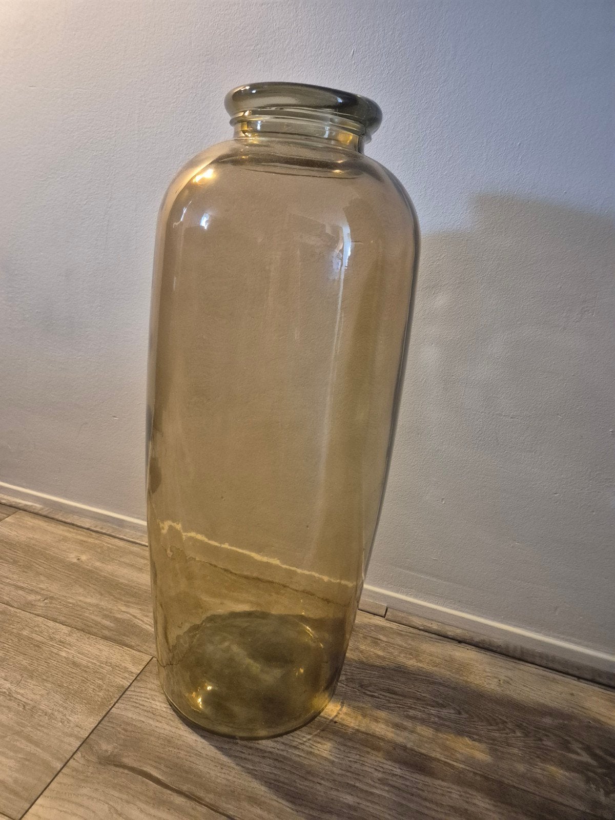 Grote glazen vaas - Amberkleurig, Ophalen