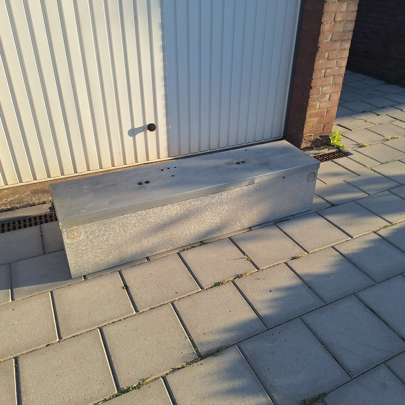 te koop aluminium opbergbak, Ophalen, Gebruikt