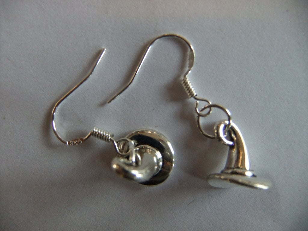 925 sterling zilveren oorbellen met heksenmuts, Verzenden, Nieuw, Zilver, Zilver