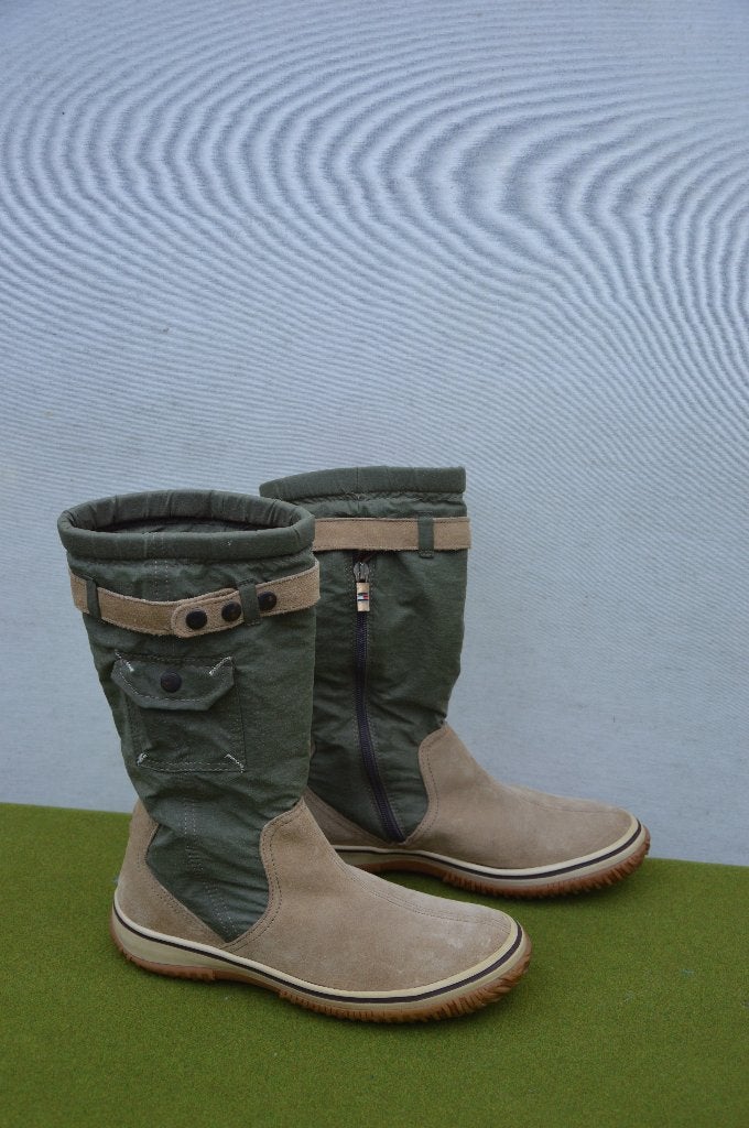 Stoere Tommy Hilfiger boots/ laarzen met rits aan de zijkant, Kleding | Dames, Schoenen, Hoge laarzen, Beige, Ophalen of Verzenden