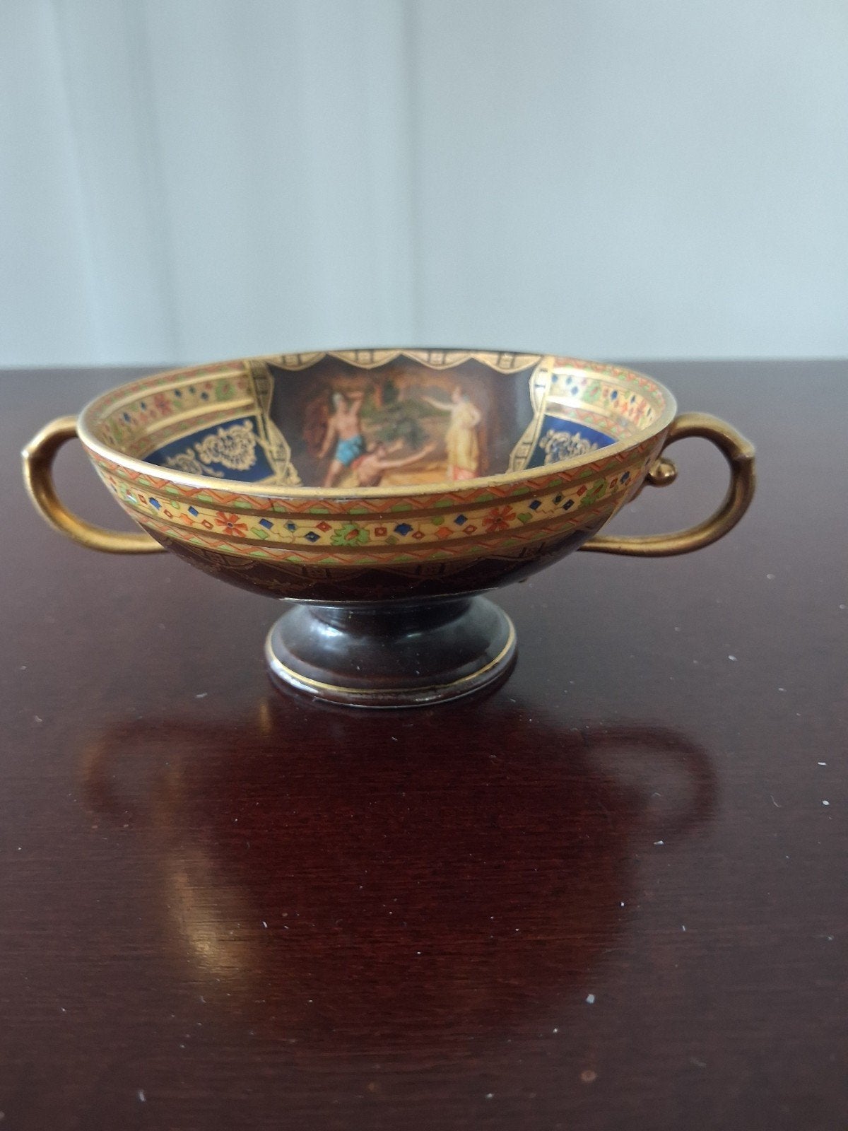 Royal Vienna porselein coupe 10cm doorsnee 5cm.hg., Antiek en Kunst, Ophalen of Verzenden