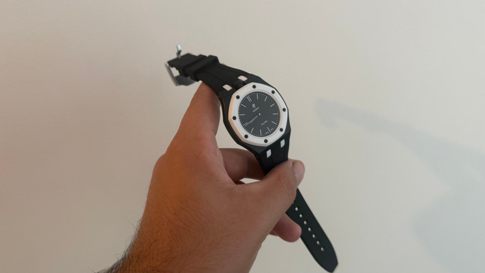 AP X SWATCH OCHO NEGRO, Ophalen of Verzenden, Zo goed als nieuw, Swatch