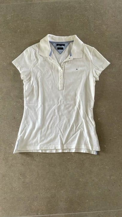 Tommy Hilfiger poloshirt M, Kleding | Dames, Maat 38/40 (M), Wit, Ophalen of Verzenden, Zo goed als nieuw