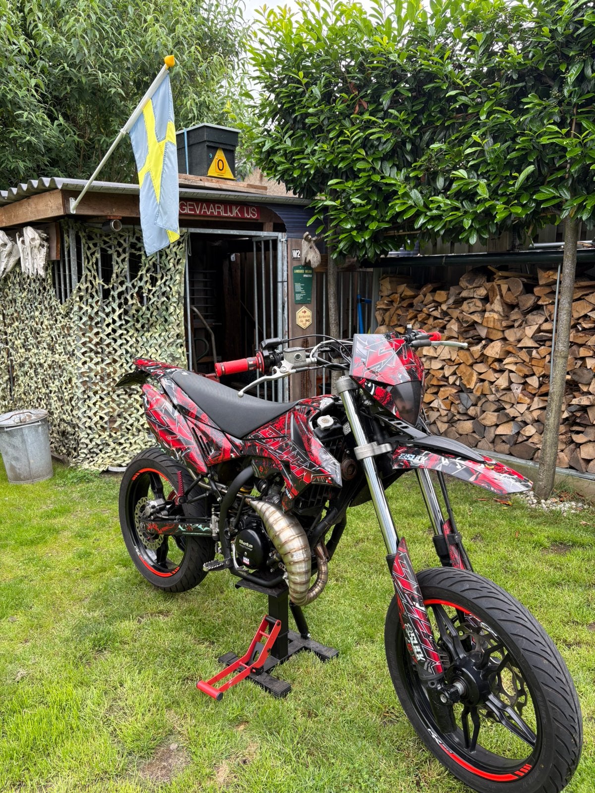 Beta RR 74 Motard Sport | Zwart-rood | Samurai, Fietsen en Brommers, Brommers | Crossbrommers, 6 versnellingen, Gebruikt, 74 cc
