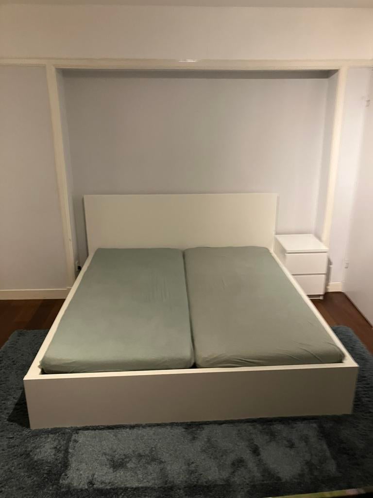 Bed Ikea Malm 200 x 180, Ophalen, Tweepersoons, Zo goed als nieuw, 180 cm