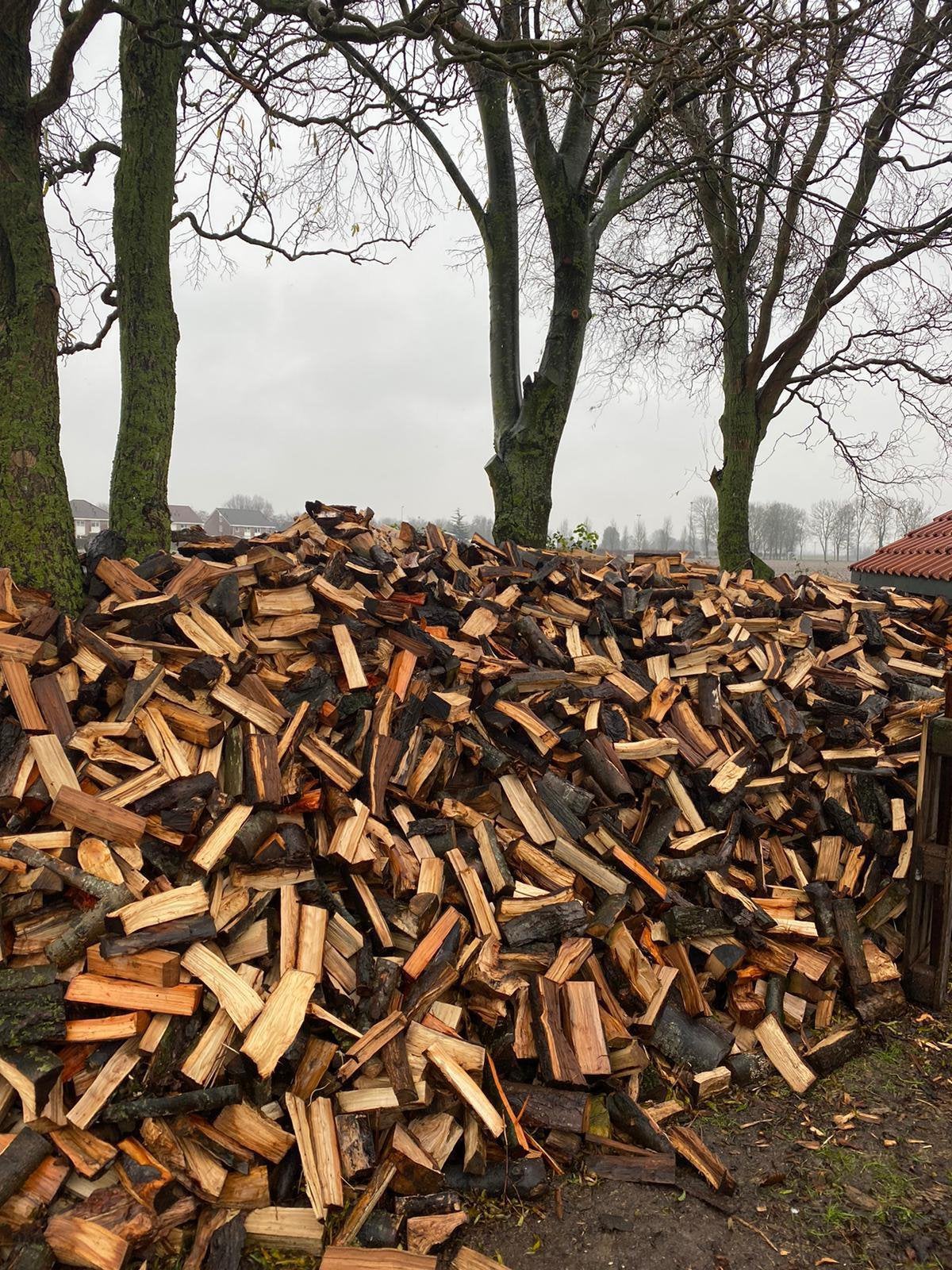 Haardhout, stookhout, brandhout, kachelhout, 6 m³ of meer, Ophalen of Verzenden, Elzenhout, Blokken