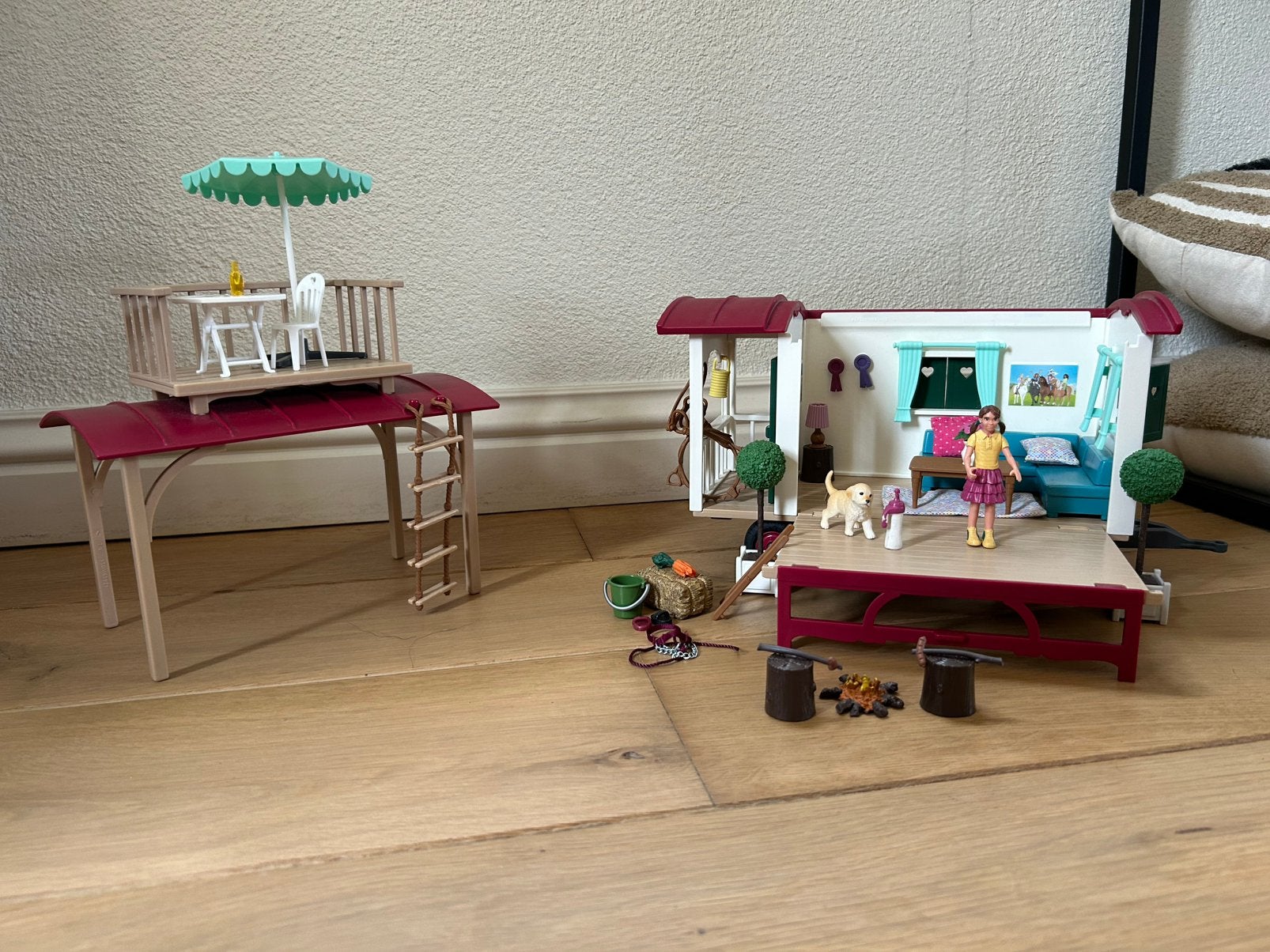 Schleich woonwagen, Ophalen of Verzenden, Zo goed als nieuw