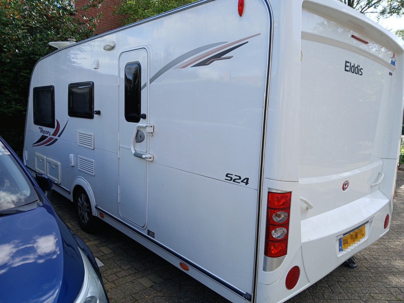 Goed onderhouden caravan Elddis Odyssey 524, Caravans en Kamperen, Elddis, Luifel, Particulier, 6 tot 7 meter