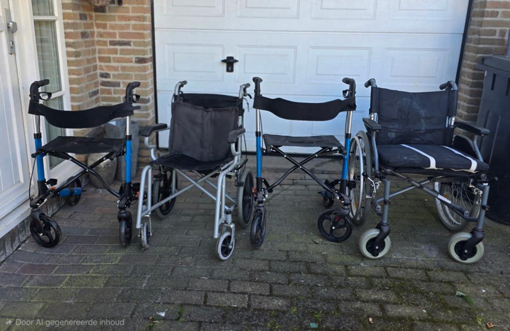 Inklapbare rolstoelen en Rollators, Diversen, Rolstoelen, Ophalen